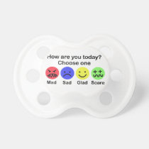 Mad, Sad, Glad & Scare pacifiers