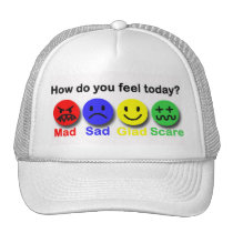 Mad,Sad,Glad & Scare hats