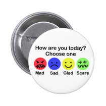 Mad,Sad,Glad & Scare buttons