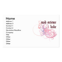 Mad Science Babe Business Card Template