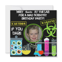 Mad Scientist Birthday Party 2 Invitations