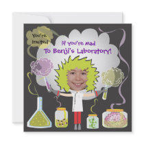 Mad Scientist Birthday Party Invitations