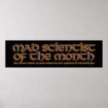 Mad Scientist of the Month Poster