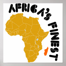 Madagascar, Africa's finest African map design Poster