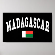 Madagascar College Style Poster