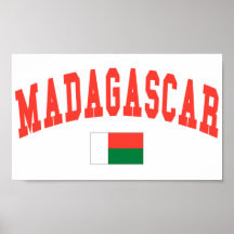 Madagascar College Style Poster