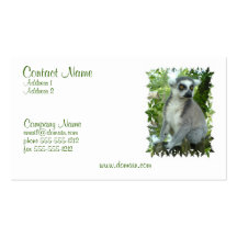 Madagascar Lemur Business Card