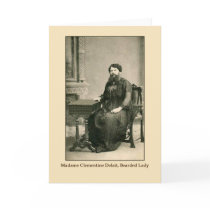 Madam Clementine Delait, Bearded Lady Greeting Card