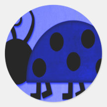 Madame bleue Bug Autocollant