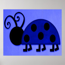 Madame bleue Bug Posters