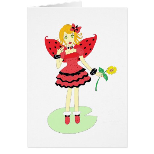Madame Bug Fairy Cartes De Vœux