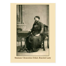 Madame Clementine Delait, Madame barbue Carte Postale