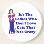 Madame de chat (non fou) dessous de verre