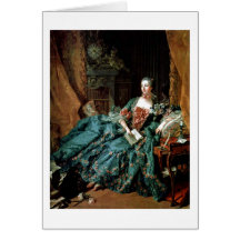 Madame De Pompadour Portrait By Francois Boucher Card