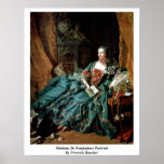 Madame De Pompadour Portrait By Francois Boucher Poster