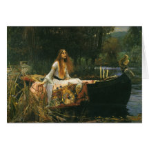 Madame de Shalott (sur le bateau) par le château d Carte De Vœux