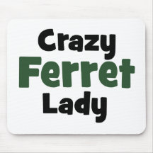 Madame folle de furet tapis de souris