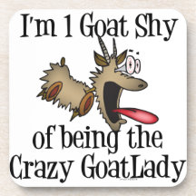 Madame folle GetYerGoat de chèvre Dessous-de-verre