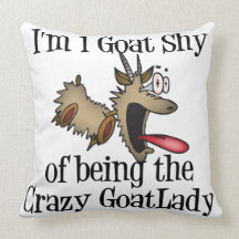 Madame folle GetYerGoat de chèvre Oreiller