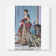 Madame Gaudibert By Claude Monet Refrigerator Magnets