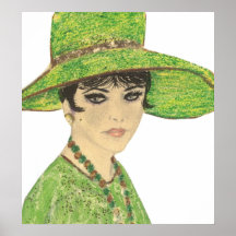 Madame In Green Affiche