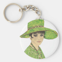 Madame In Green Porte-clefs