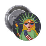 Madame Liberty - bouton de vol Badge
