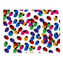 Madame mignonne Bug Design Cartes Postales