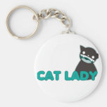Madame non folle de chat porte-clefs