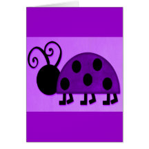 Madame pourpre Bug Cartes De Vœux