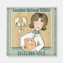 Madame Veterinarian et aimant de réfrigérateur de 