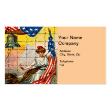 Madame vintage, Eagle, drapeau et Liberty Bell Mos Cartes De Visite Professionnelles