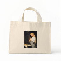 Mädchen die Haare flechtend Girl Braiding her Hair Canvas Bag