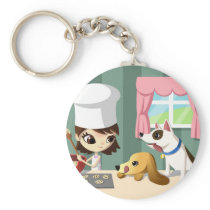 Maddi and the Hungry Pups Keychain