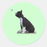 maddi & the butterfly round stickers