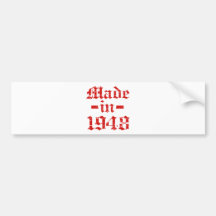 Made in 1948 designs bumper sticker