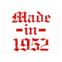 Made in 1952 designs post cards