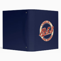 Made In 1953 Vinyl Binder
