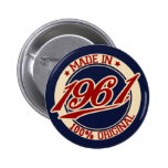 Made In 1961 Button