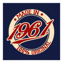 Made In 1961 Custom Invites