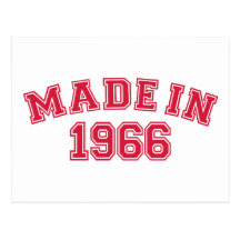 Made in 1966 postcard