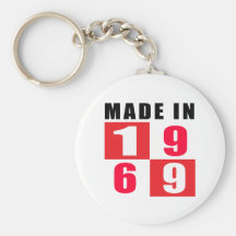 Made In 1969 Birthday Designs Key Chains