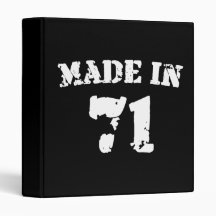 Made In 1971 3 Ring Binder