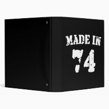 Made In 1974 Binder