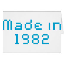Made in 1982 shirt cards
