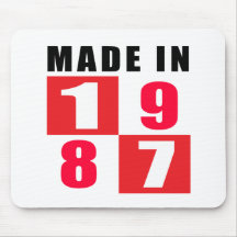Made In 1987 Birthday Designs Mouse Pads