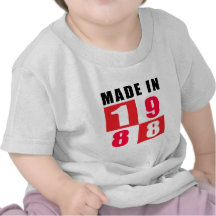Made In 1988 Birthday Designs Tee Shirt