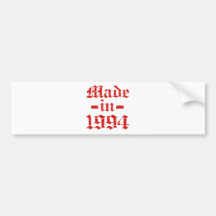 Made in 1994 designs bumper sticker