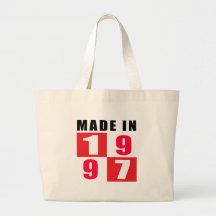Made In 1997 Birthday Designs Tote Bags