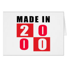 Made In 2000 Birthday Designs Greeting Cards